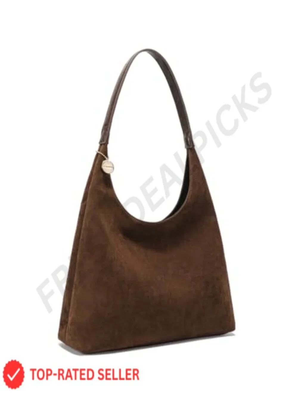 Faux Suede Tote Bag for Women, Slouchy Hobo Bag, Large Handbag